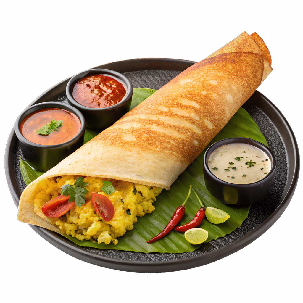 —pngtree—masala dosa with chutneys appealing 20864088